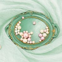 Plateau de service rond minimaliste en céramique de style Ins, plat à bijoux, assiette à ornements, artisanat fait main, accessoires de photographie de mariage