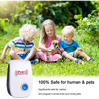 Répulsif anti-moustiques ultrasonique écologique BolerGifts à brancher pour l'intérieur, pour une utilisation en ferme et au jardin, couverture de 20 à 50 m²
