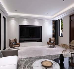 Mueble de TV Moderno de Estilo Europeo Clásico de Lujo para Sala de Estar, Diseño Exterior Exquisito, Mueble de TV de Madera - Product Image 5