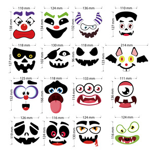 Autocollants d'Halloween CM 22050.2million, autocollants à expressions de citrouilles, autocollants DIY, autocollants autocollants, autocollants de dessins animés DIY - Product Image 5