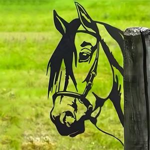 Tuindecoratie Buiten Dier Paarden Metaal En Ijzerwerk Decoratie Boerderij Binnenplaats Plug-In Opknoping - Product Image 1