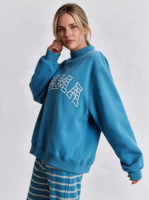 Sweat-shirt oversize pour femme à col montant en viscose avec imprimé 3D en relief, pull en molleton de coton, haut décontracté