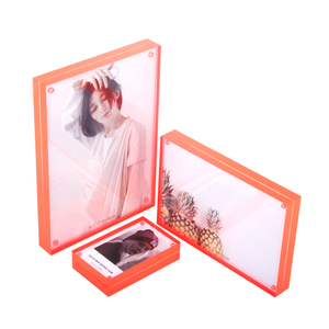 Marco DE FOTOS magnético de doble cara al por mayor de fábrica, pantalla acrílica transparente <span class=keywords><strong>para</strong></span> imágenes dobles - Product Image 2