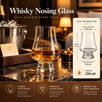 Verre de dégustation professionnel pour whisky Tulip, 200 ml, base lourde, verre de dégustation pour Cognac, spiritueux, bar, hôtel, vente en gros