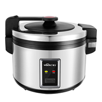Nouvelle cuiseur à riz commercial en acier inoxydable de 13 L, cuisson automatique, maintien au chaud, cuve antiadhésive, tasse à mesurer pour utilisation en restaurant