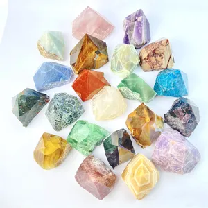Wholesale High Quality Polished Rough Stone Tower Mixed Material Raw Stone Point For Healing