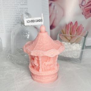 Cross-border three-dimensional <strong>carousel</strong> aromatherapy <strong>candle</strong> girl's heart decoration playground Trojan Qixi gift <strong>candle</strong> - Product Image 5
