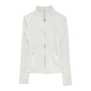 Nouvelle veste de sport <span class=keywords><strong>LULU</strong></span> à col montant Defina, coupe ajustée, séchage rapide, fermeture éclair intégrale, manches longues, couleur unie, pour femme - Product Image 5