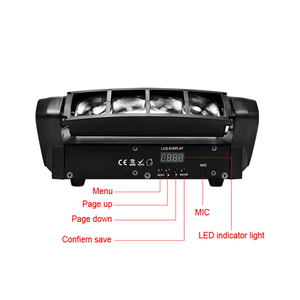 Barato 8PCS Led Dj Laser <span class=keywords><strong>Spider</strong></span> Beam Stage Light RGB <span class=keywords><strong>Farmer</strong></span> Led Grow Party Light Luces de piso de discoteca activadas por sonido - Product Image 6