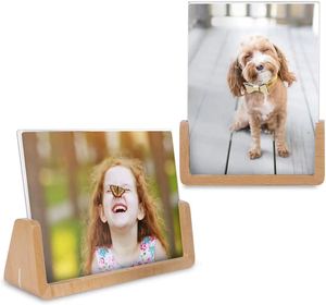 Logo personalizzato regalo di laurea di compleanno artigianato in <span class=keywords><strong>legno</strong></span> a forma di U immagine Stand di <span class=keywords><strong>legno</strong></span> porta carta fotografica - Product Image 3