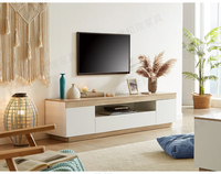 Console multimédia de luxe Meuble TV blanc avec support TV Meuble TV de salon design en bois