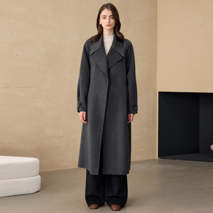 <span class=keywords><strong>Manteau</strong></span> en laine pour <span class=keywords><strong>femme</strong></span> avec Trench en cachemire double face <span class=keywords><strong>Manteau</strong></span> long en cachemire pur avec <span class=keywords><strong>ceinture</strong></span> en laine - Product Image 4