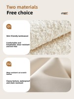 Chaise de maquillage en tissu pour chambre de fille, dossier pivotant, tabouret de coiffeuse, revêtement en laine d'agneau, tapis antidérapant, minimaliste et moderne