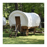Tente de safari robuste en PVDF, imperméable, pour glamping, carrosse Conestoga, maison mobile pour camping, hôtel de vacances