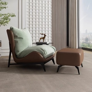 Modernes Luxus Nordisches Wohnzimmer-Sessel-Akzent-Lounge-<span class=keywords><strong>Sofa</strong></span> zum Verkauf Einzel-Relaxsessel Fußstütze Entspannungs-Sitzmöbel für Zuhause - Product Image 4