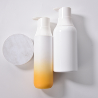 Botol Pompa Plastik PET Putih Isi Ulang 300ml 500ml untuk Sabun Mandi, Gel Mandi, Lotion, Sampo, dan Masker Wajah (Custom)