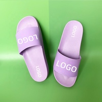Sandales et claquettes pour femme, nouvelle tendance 2024, prix usine, logo imprimé, semelle plate en PVC, design personnalisé