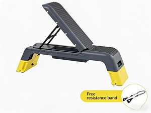 Banc de fitness multifonctionnel en ABS pour haltères, stepper, exercices aérobiques, <span class=keywords><strong>machine</strong></span> à exercices, presse à pectoraux, sit-up et <span class=keywords><strong>step</strong></span> rythmique - Product Image 6