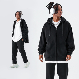 Sudadera con capucha de forro polar unisex de diseño OEM, nueva, con cremallera, poliéster/algodón, cortavientos, ecológica, de peso pesado, con bordado personalizado, para invierno - Product Image 4