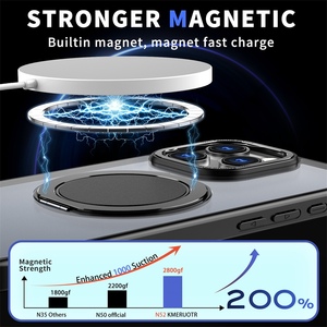 Magnetische 360 Roterende Metalen Auto Houder Harde Behuizing Voor <span class=keywords><strong>Iphone</strong></span> 17 Air 17 16 14 11 <span class=keywords><strong>12</strong></span> 13 15 Pro Max Plus Zachte TPU Rand Back Case - Product Image 5
