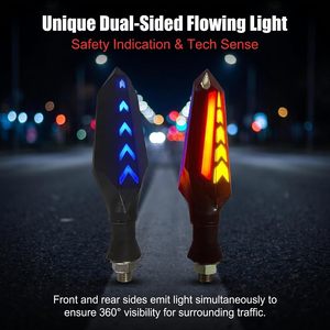 ไฟเลี้ยวรถมอเตอร์ไซค์แบบ LED รุ่น Universal พร้อมไฟวิ่ง Sequential Flowing Flash  หลอดไฟสองสี 12V - Product Image 6