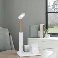 Lampe de bureau à LED multifonctionnelle sans fil rechargeable alimentée par courant continu avec commande tactile Dimmable Design pliable pour une utilisation moderne au bureau