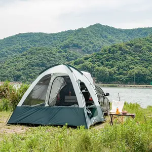 屋外テールゲートテントテールゲートエクステンションテントサンシェード防雨軽量ポータブル自動運転トラベルキャンプテント