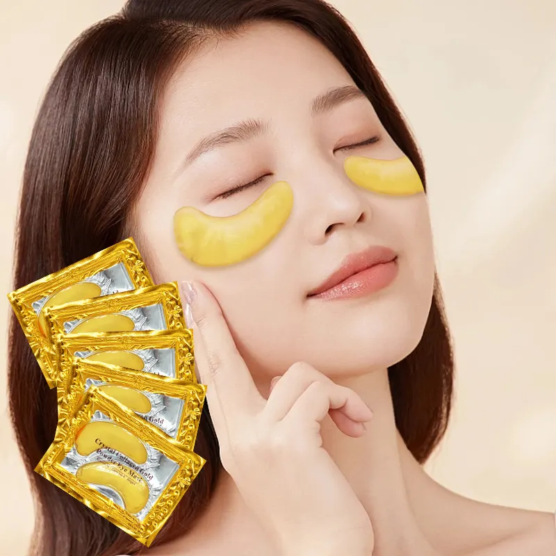 Phổ biến nóng bán 24K vàng collagen tinh thể Mặt nạ mắt loại bỏ quầng thâm giữ ẩm ẩm sửa chữa Mặt nạ mắt để sử dụng nhà