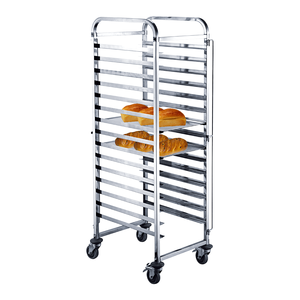 Ống Vuông Nhiệm Vụ Nặng Nề Bánh Mì Pan Khay Xe Thép Không Gỉ Giá Đa-<span class=keywords><strong>Tier</strong></span> Thực Phẩm Xe Đẩy Cho Tiệm Bánh - Product Image 1