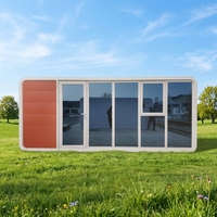 Conteneur de couchage économique en forme de capsule, type 'apple Cabin', de 20 pieds, petit modèle pour hôtel, avec 1 chambre, cuisine et salle de bain
