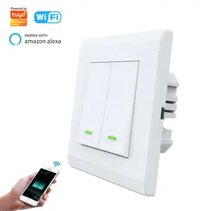 EU UK Standard App Remote Control wifi light switch wifi remote control switch neutral live wire/electrical smart wall switch