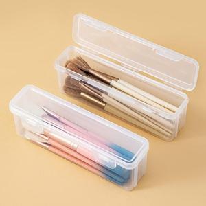 Plastic <b>Makeup</b> <b>Brush</b> <b>Case</b> With Lid Transparent Dustproof Portable Travel Organizer For Cosmetic Storage - Product Image 4