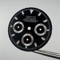 Accessoire de montre modifié 29,8 mm, cadran multifonctionnel vert lumineux, motif soleil, design à trois aiguilles latérales, alliage de cuivre pour VK63