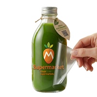 Autocollants personnalisés pour bouteilles de fruits et légumes, étiquettes en cristal, autocollants de transfert pour logo de tasse, autocollants imperméables, résistants à la chaleur, transparents