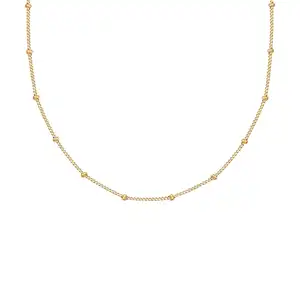 Canner — colliers superposées en argent sterling 925, chaîne en or 14k pour femmes, bijoux, petite chaîne de boule
