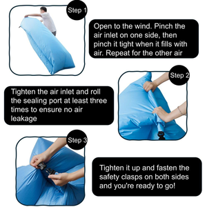 モダン & ポータブルインフレータブルソファとビーチチェア漏れ防止 & 折りたたみ式キャンプ旅行アウトドア用 - Product Image 5
