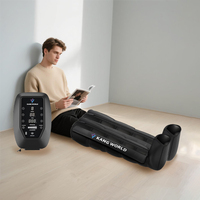 Appareil de massage professionnel pour pieds et jambes, avec pompe DVT et thérapie par compression d'air, 6 chambres, rechargeable, contrôle de la minuterie