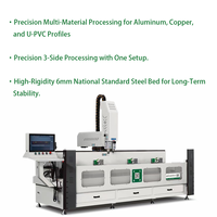 Machine de perçage et de fraisage CNC à profilés en aluminium servo-électrique OUWO 3000MM haute précision pour l'industrie des portes et des fenêtres