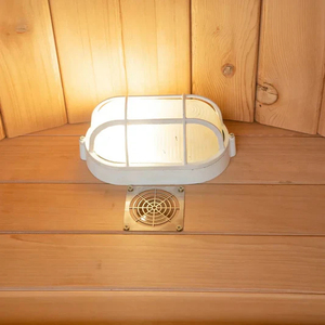 Canadian Red Cedar Barrel <b>Cube</b> Sauna Outdoor Wet Dry Sauna Room with LED <b>Lights</b> - Product Image 4