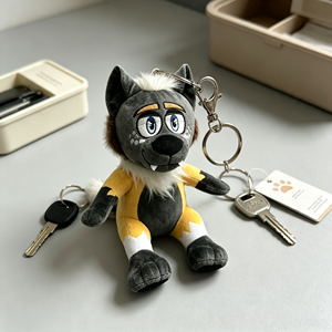 Peluche Personalizado de Lobo Negro, Mascota de Peluche, OEM ODM, Diseño Gratuito, Animal de Peluche a Partir de Dibujo, MOQ Bajo, Caja de Regalo, CE UKCA CPSC - Product Image 4