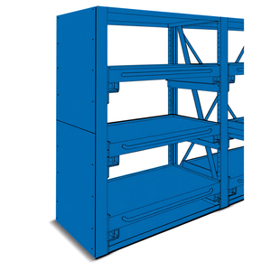 Fami System Ar Side <b>Wall</b> 1300x1500 Mm Blue Ral5012 Shelving <b>Unit</b> - Product Image 3