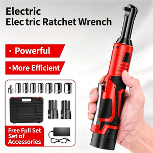 Llave de trinquete eléctrica Visos de 18V con batería de iones de litio, ángulo recto de 90 grados y alto torque para reparación de automóviles - Product Image 5