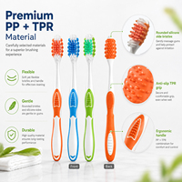 Brosse à dents à poils souples pour adultes, couleur de manche et poils personnalisables, impression de logo OEM, multi-pack, certifiée CE FDA