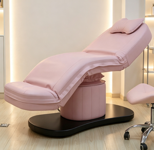 Table de soin électrique rose réglable en similicuir PU pour salon de beauté et massage - Product Image 3