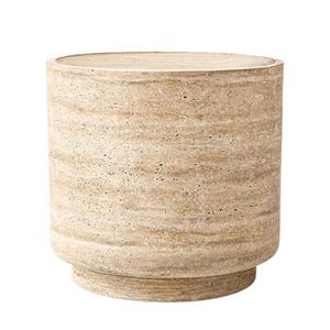 Moderno elegante travertino in pietra in marmo solido struttura da tavolo per soggiorno piccolo tavolo per divano sedie uso per mobili per la casa - Product Image 2