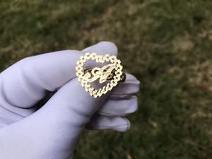 Bagues personnalisées Rollie coeur cadre mode breloque plaqué or ronde initiale lettre Alphabet Rollie bague bijoux pour bijoux - Product Image 2