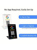 Support de signalisation personnalisé avec code QR, puce NFC, carte d'accès sans contact, avis Google, support tactile pour affichage