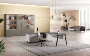 Calidad estable, verde y protección del medio ambiente, estilo minimalista, escritorio de oficina de madera contrachapada, adecuado para el gerente de la Oficina. - Product Image 5