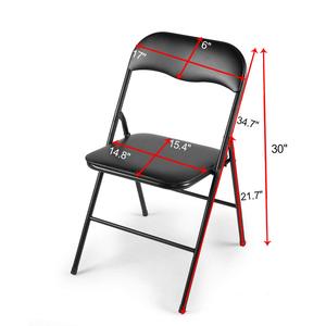 <span class=keywords><strong>6</strong></span> Pack Léger mais durable en acier cadre En Plastique Chaises Pliantes De Mariage Banquet Premium Seat Partie Événement <span class=keywords><strong>Chaise</strong></span> Noir - Product Image 2