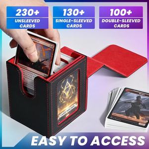 Boîte de rangement en cuir PU Torson pour jeux de société, cartes TCG Yu-Gi-Oh, Pokémon, Anime, avec deux séparateurs – Vente en gros - Product Image 5